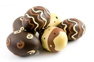 Huevos de Chocolate de Colores. Receta
