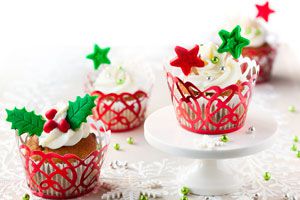 6 cupcakes para Navidad