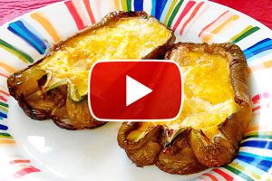 Cómo hacer pimientos con huevo a la parrilla - Video