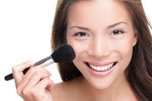 Ilustración de Guía para Usar la Base de Maquillaje